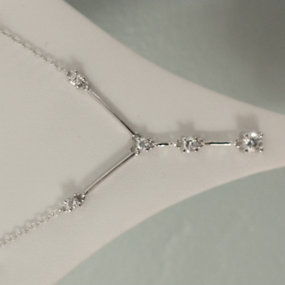 Sterling silver and CZ necklace